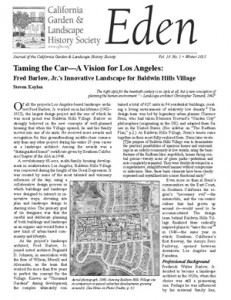 Taming the Car — A Vision for Los Angeles: Fred Barlow, Jr.’s Innovative Landscape for Baldwin Hills Village