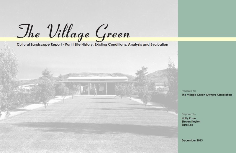 The Village Green: Cultural Landscape Report, Part One